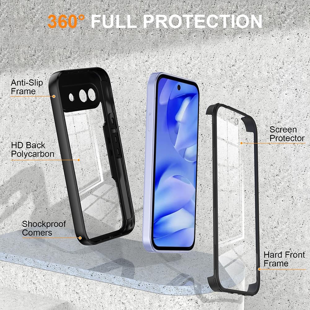 Kryt se sklem Techsuit ColorVerse 360 Series - Google Pixel 10a černý - náhled 2