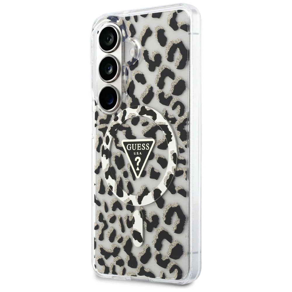 Guess - Kryt IML Leopard Print Triangle (GUHMS26SHLEGTGLK) - Samsung Galaxy S26 - černý - náhled 2