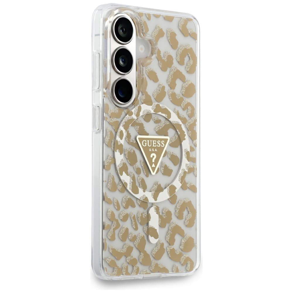 Guess - Kryt IML Leopard Print Triangle (GUHMS26SHLEGTGLW) - Samsung Galaxy S26 - hnědý - náhled 2