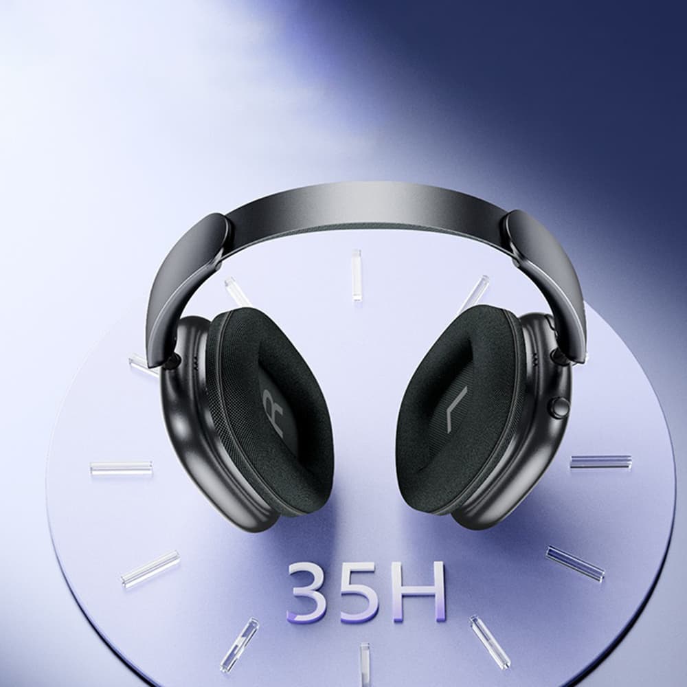 Yesido - Bezdrátová sluchátka (EP10) - s Bluetooth, Hi-Fi, Podpora Jack, 400mAh - Černá - náhled 2