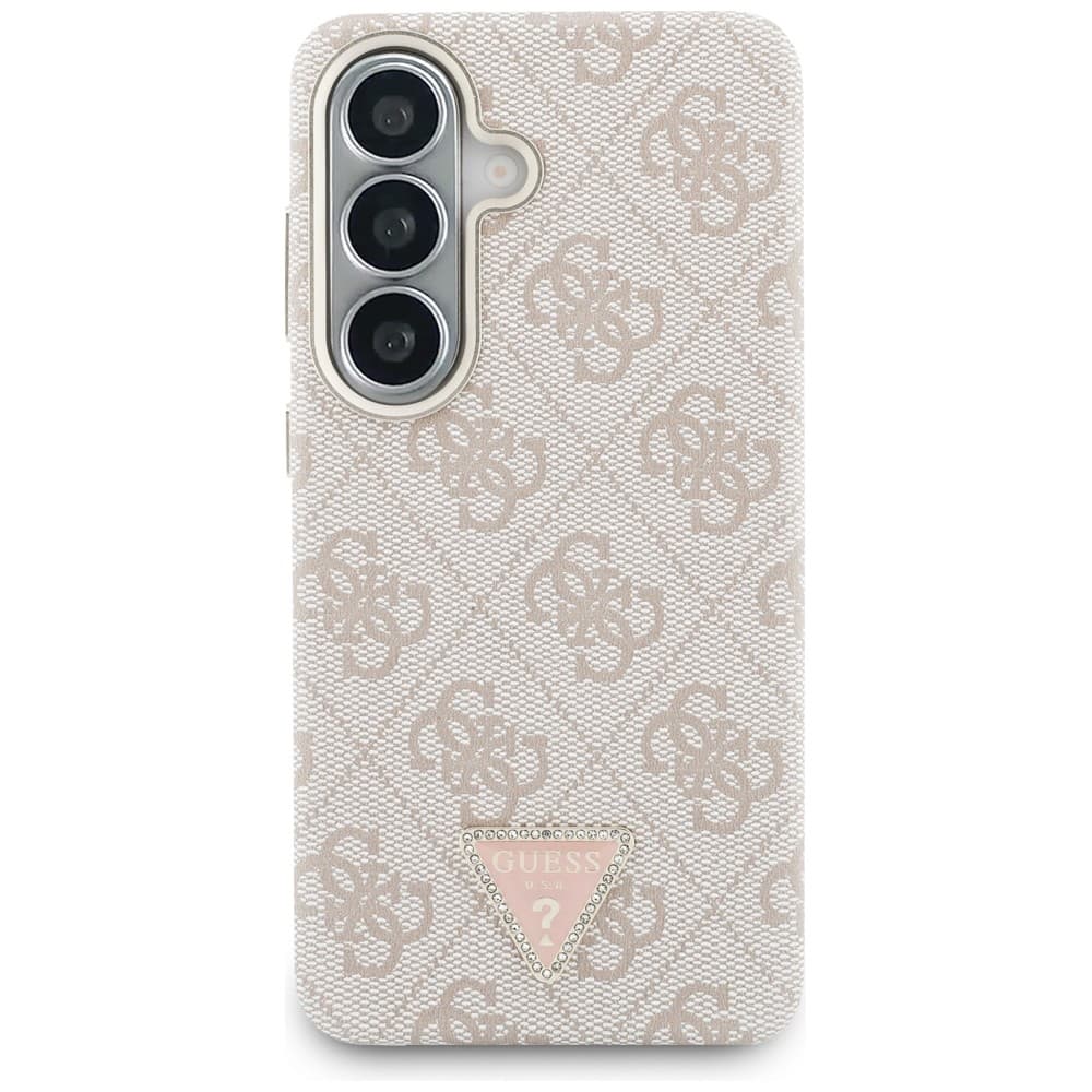 Kryt Guess - 4G Triangle Logo MagSafe - Samsung Galaxy S26 růžový - náhled 2