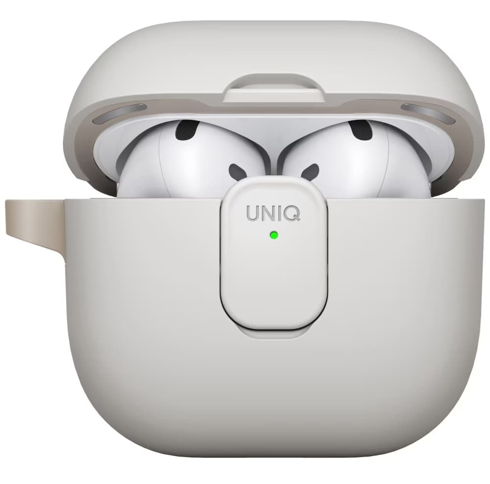 Kryt UNIQ Clyde Series AirPods 4 šedobéžový - náhled 2
