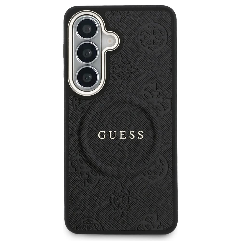Kryt Guess - Saffiano Peony Embossed Ring MagSafe (GUHMS26SPSAMSECK) - Samsung Galaxy S26 Černý - náhled 2