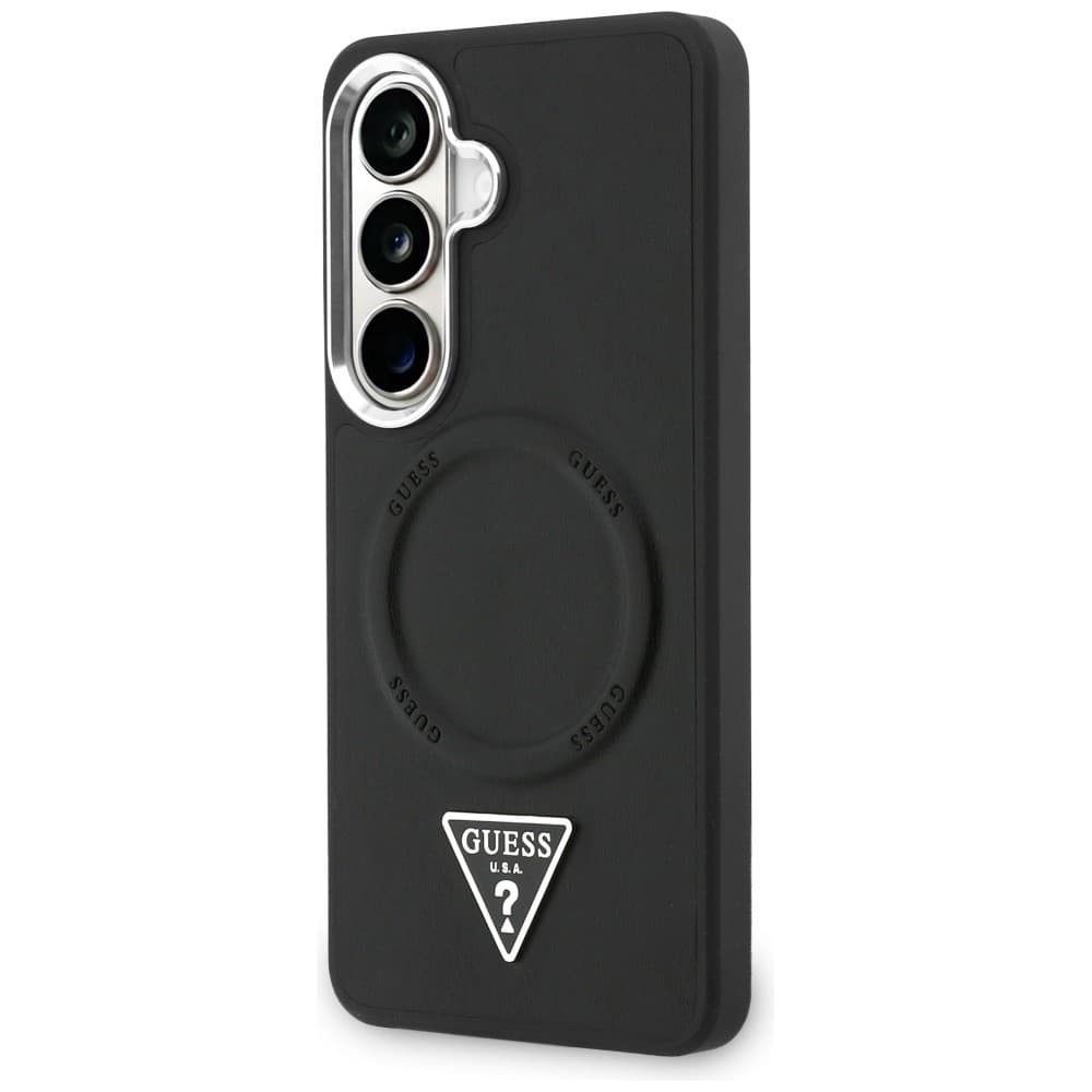 Kryt Guess - Embossed Ring Triangle Logo MagSafe (GUHMS26SPSDTSCMK) - Samsung Galaxy S26 Černý - náhled 2