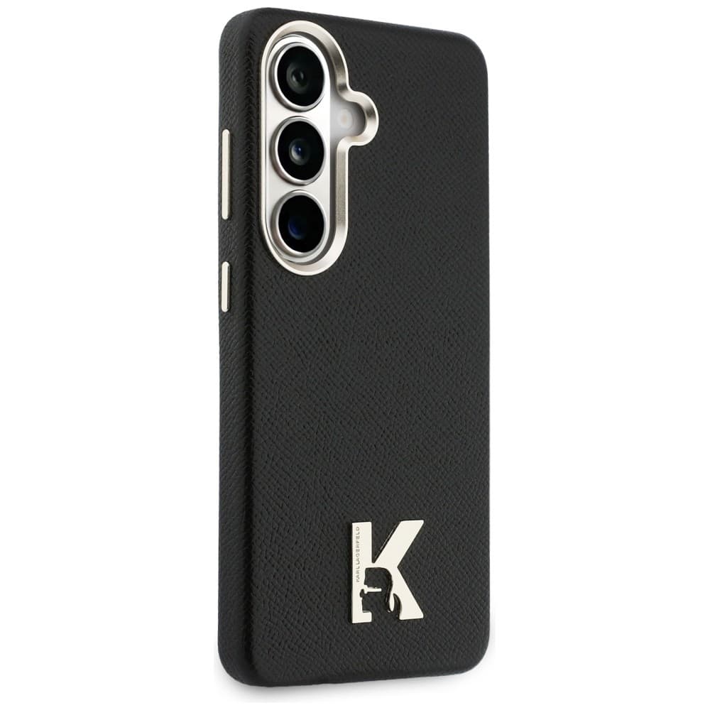 Kryt Karl Lagerfeld - Wrapped Grained Leather with K Head Logo MagSafe - Samsung Galaxy S26 černý - náhled 2