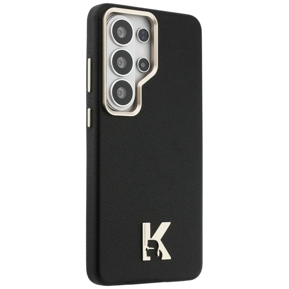 Kryt Karl Lagerfeld - Wrapped Grained Leather with K Head Logo MagSafe - Samsung Galaxy S26 Ultra černý - náhled 2