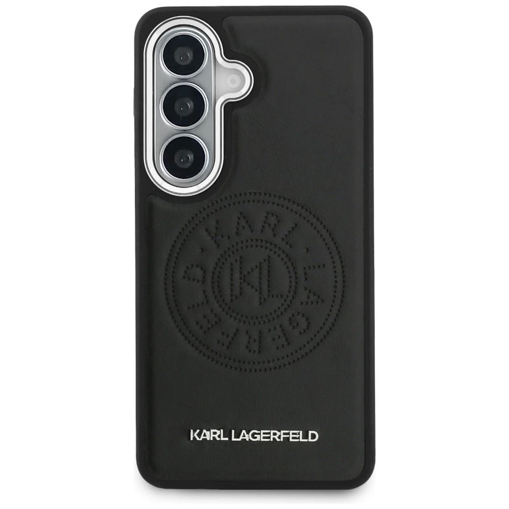 Kryt Karl Lagerfeld - Wrapped Leather with Karl Round Point Logo MagSafe (KLHMS26SPSKRPMK) - Samsung Galaxy S26 Černý - náhled 2