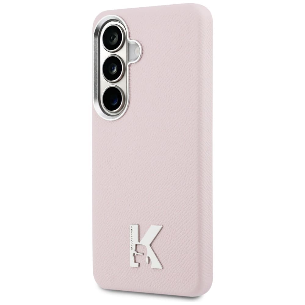 Kryt Karl Lagerfeld - Wrapped Grained Leather with K Head Logo MagSafe (KLHMS26S5PGFKHGP) - Samsung Galaxy S26 Růžový - náhled 2