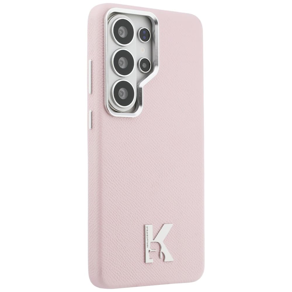 Kryt Karl Lagerfeld - Wrapped Grained Leather with K Head Logo MagSafe (KLHMS26L5PGFKHGP) - Samsung Galaxy S26 Ultra Růžový - náhled 2