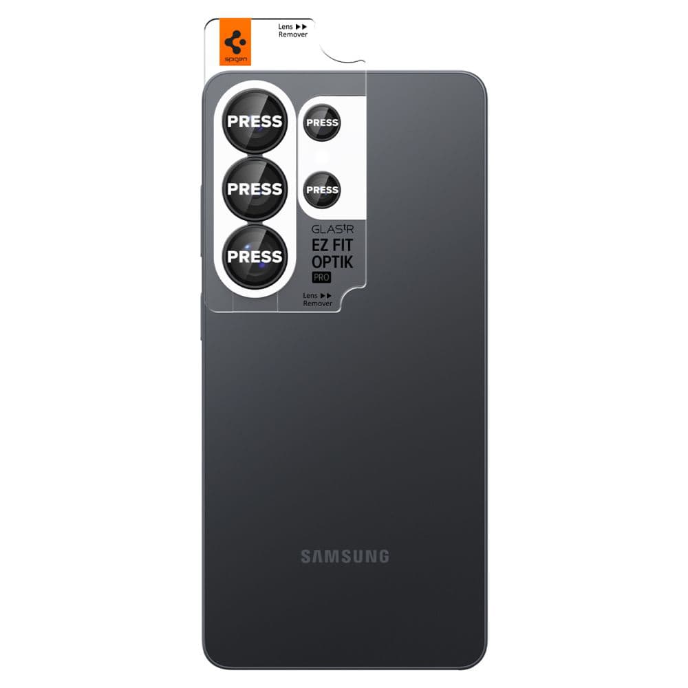 Tvrzené sklo na fotoaparát Spigen - (2 pack) Optik.tR EZ Fit Pro HD Camera Glass (AGL11076) - Samsung Galaxy S26 Ultra černé - náhled 2