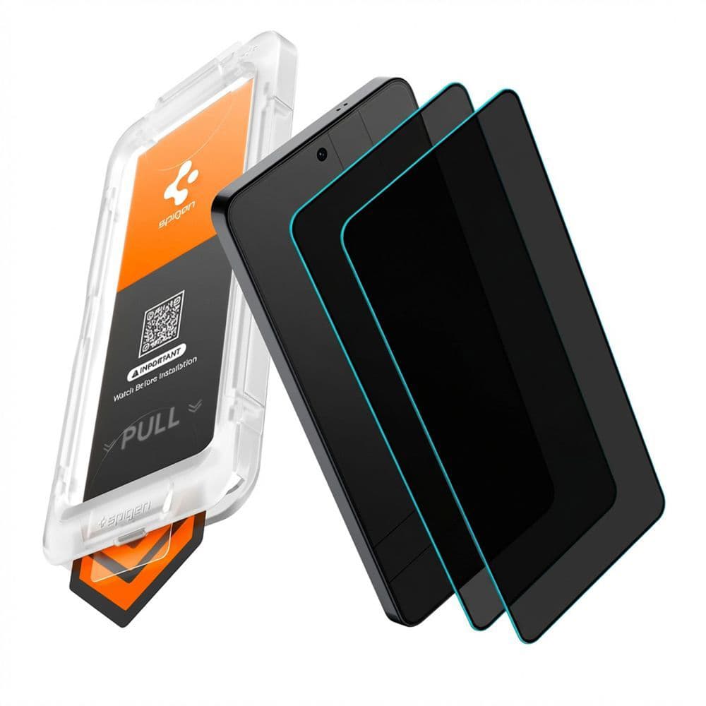 Tvrzené sklo Spigen - (2 pack) Glas.tR EZ-FIT Pro HD (AGL11096) - Samsung Galaxy S26 privátní - náhled 2