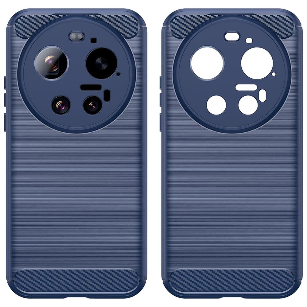 Kryt Techsuit Carbon Silicone pro Xiaomi 17 Ultra modrý - náhled 2