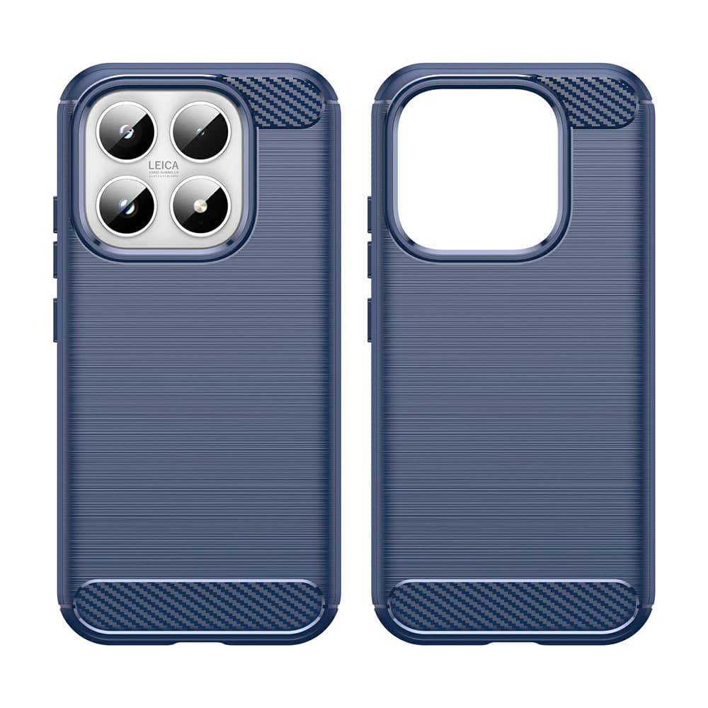 Kryt Techsuit Carbon Silicone Xiaomi 17 modrý - náhled 2