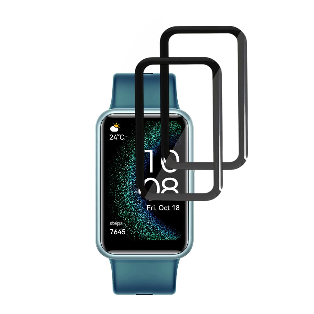 Fólie Techsuit Nano Flex (2 pack) Huawei Watch FIT SE černá - náhled 2