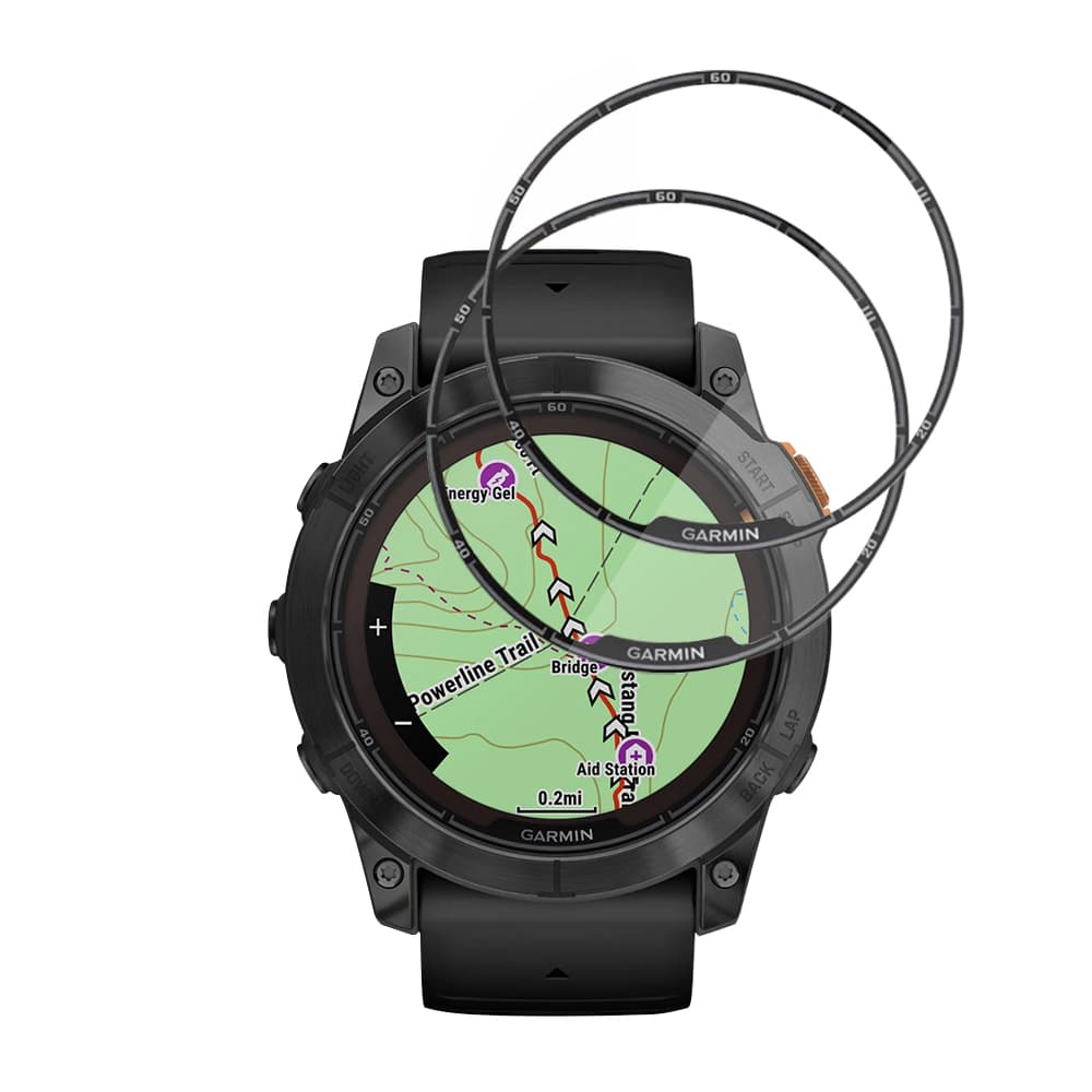 Fólie Techsuit Nano Flex (2 pack) Garmin Fenix 7X Pro Solar černá - náhled 2