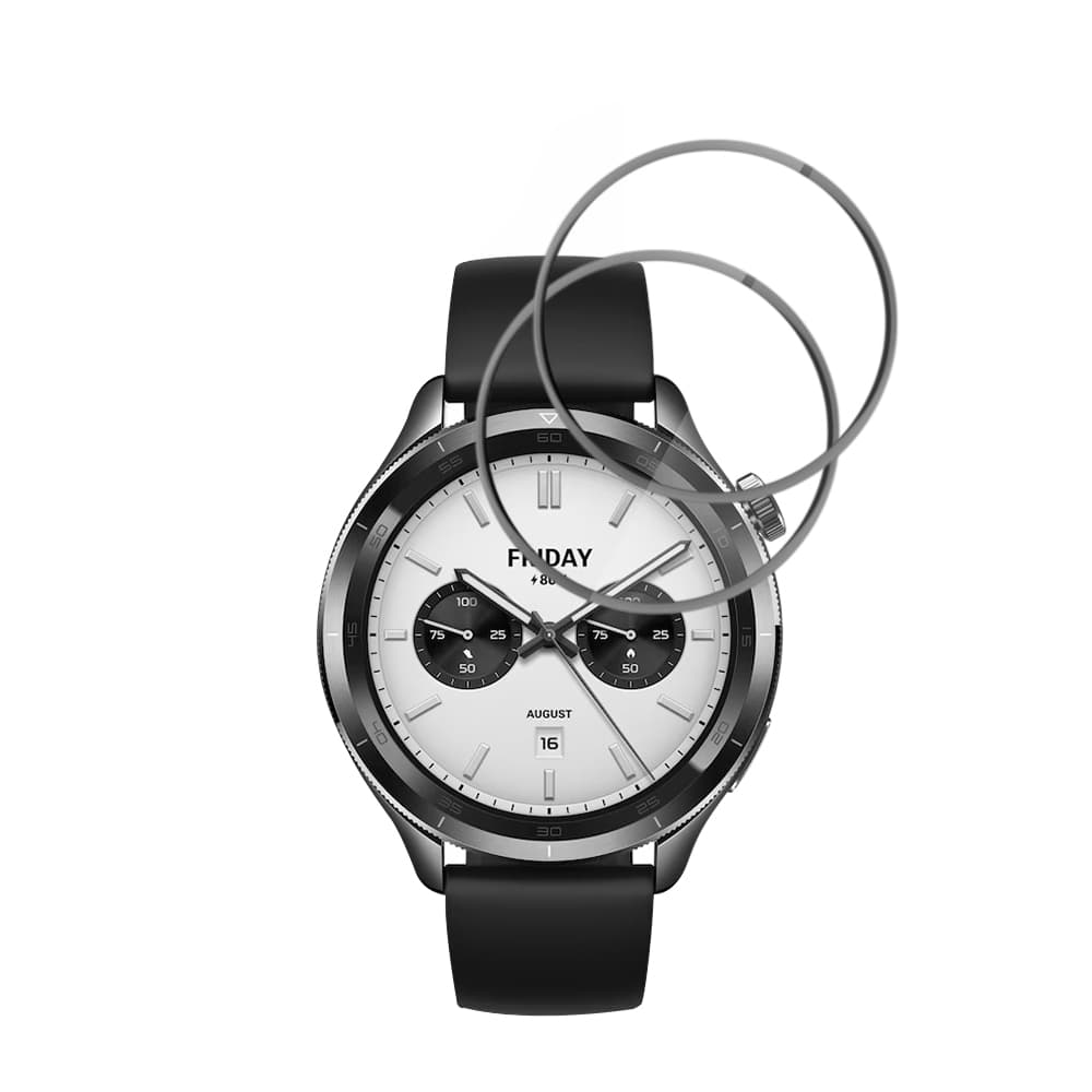 Ochranná fólie Techsuit Nano Flex (2 ks) na Xiaomi Watch S4 černá - náhled 2