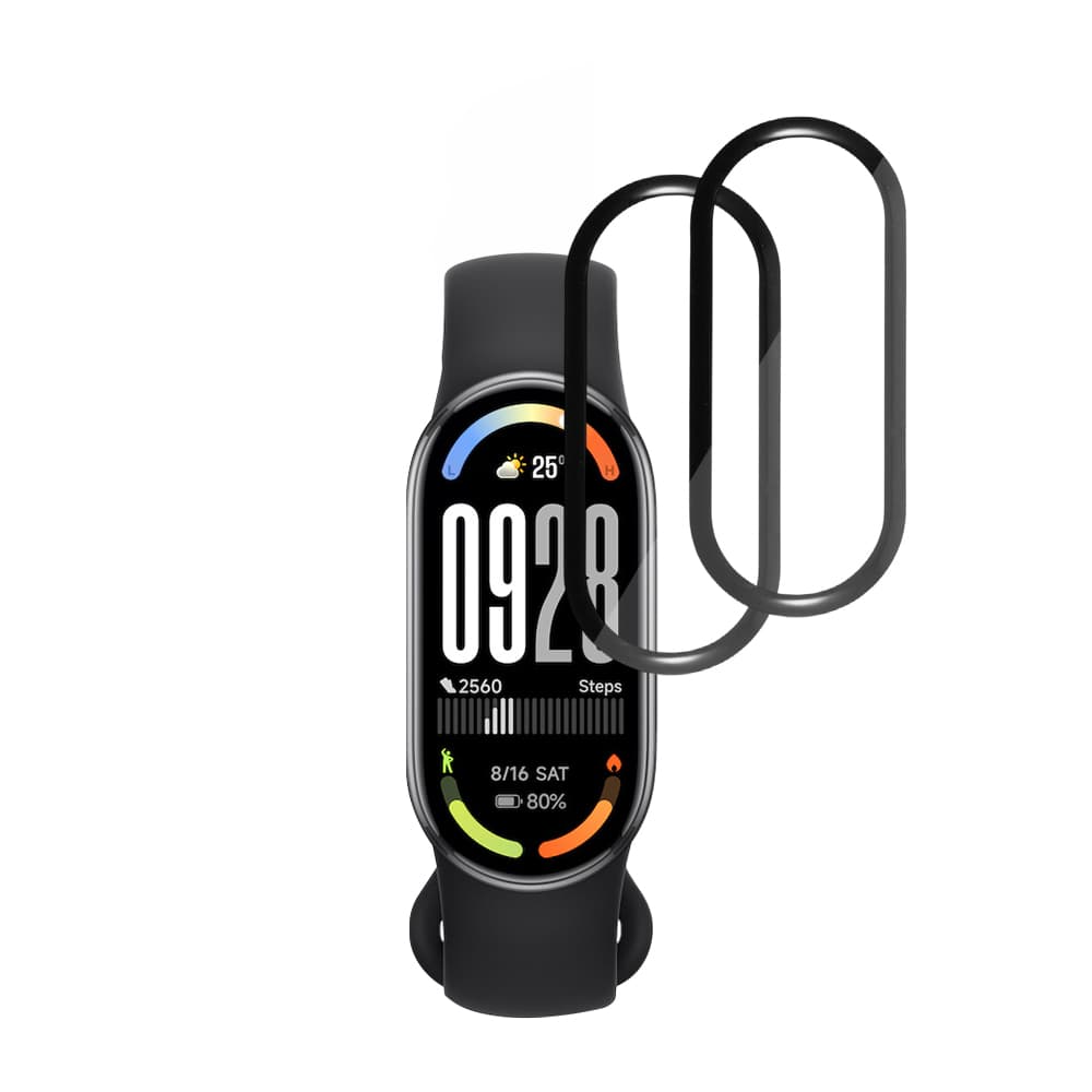 Ochranná fólie Techsuit Nano Flex (2 ks) na Xiaomi Smart Band 10 černá - náhled 2