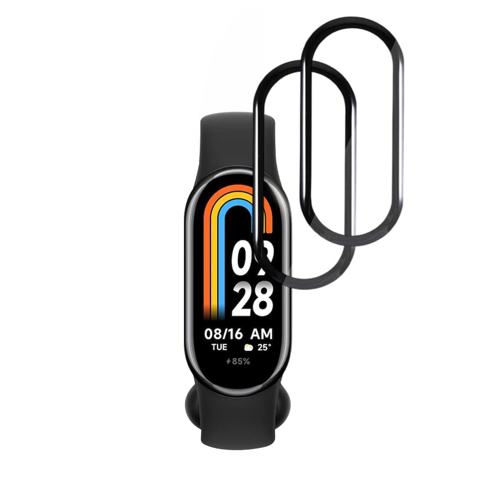Ochranná fólie Techsuit Nano Flex (2 ks) na Xiaomi Mi Band 8 / 8 NFC černá - náhled 2