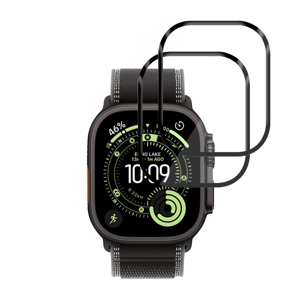 Fólie Techsuit Nano Flex (2 pack) Apple Watch Ultra / Ultra 2 / Ultra 3 černá - náhled 2