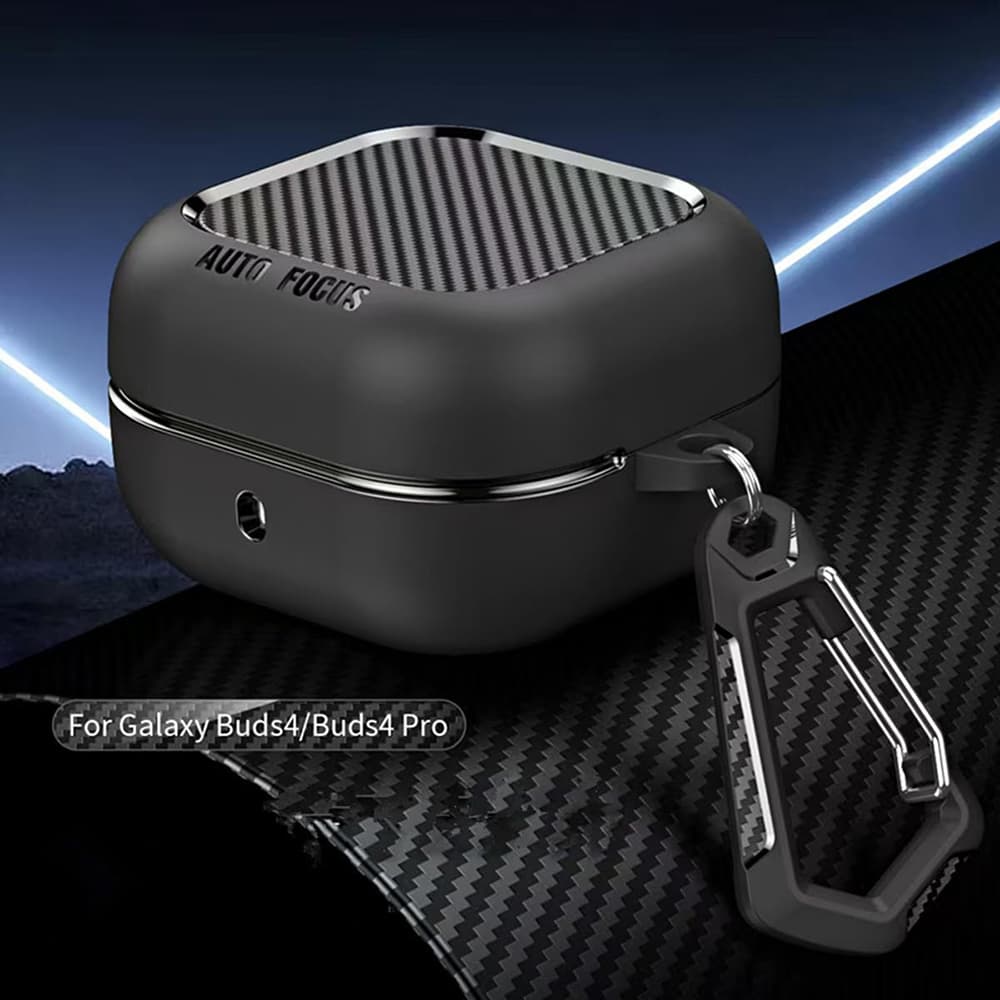 Pouzdro na sluchátka Techsuit CarbonFiber Samsung Galaxy Buds 4 a Buds 4 Pro černé - náhled 2