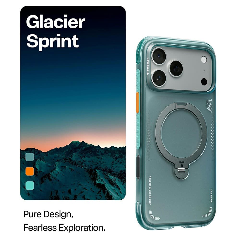 Kryt Torras Ostand Spin Air Series iPhone 17 Pro Max Glacier Sprint - náhled 2