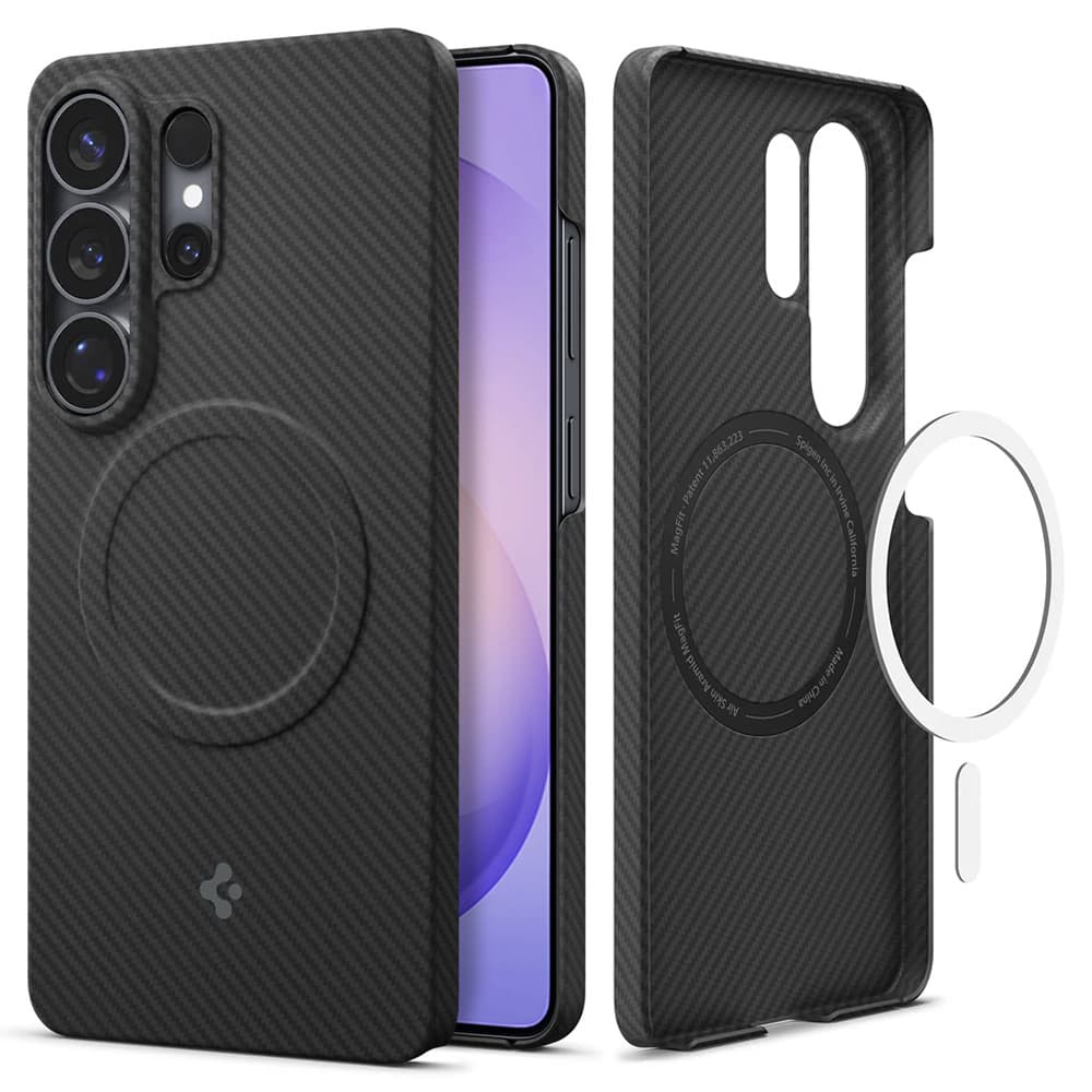 Kryt Spigen Air Skin Aramid MagFit pro Samsung Galaxy S26 Ultra černý - náhled 2