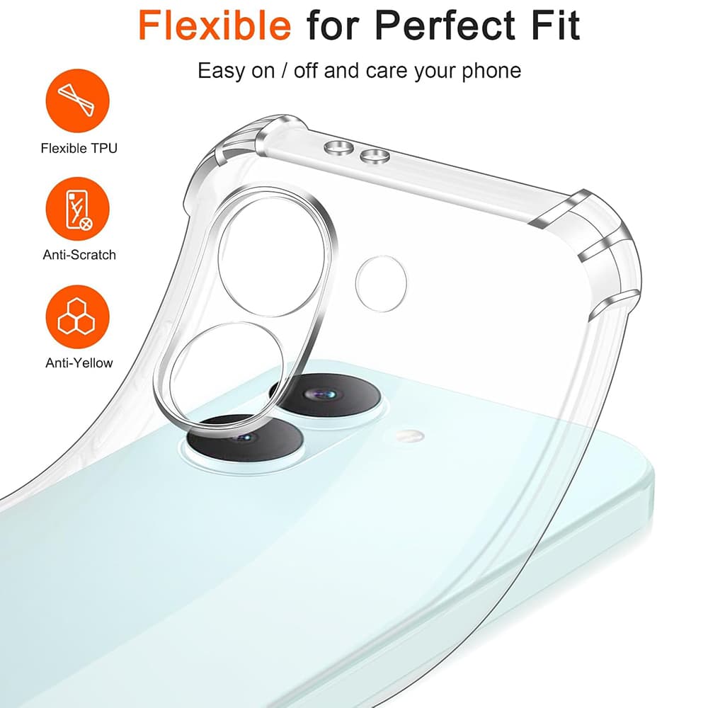 Kryt Techsuit Shockproof Clear Silicone pro Xiaomi Poco X8 Pro průhledný - náhled 2
