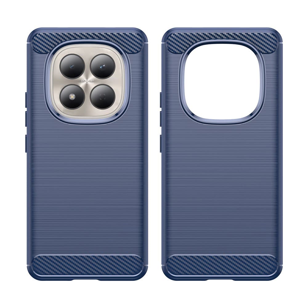 Kryt Techsuit Carbon Silicone pro Xiaomi Redmi Note 15 Pro 4G modrý - náhled 2