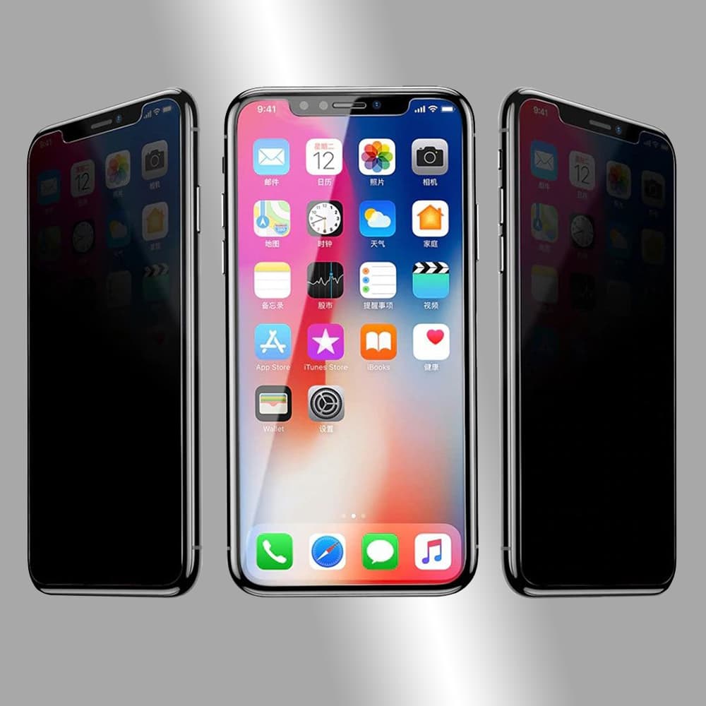 Techsuit 111D Soukromé celoplošné sklo iPhone XS Max 11 Pro Max Černé - náhled 2