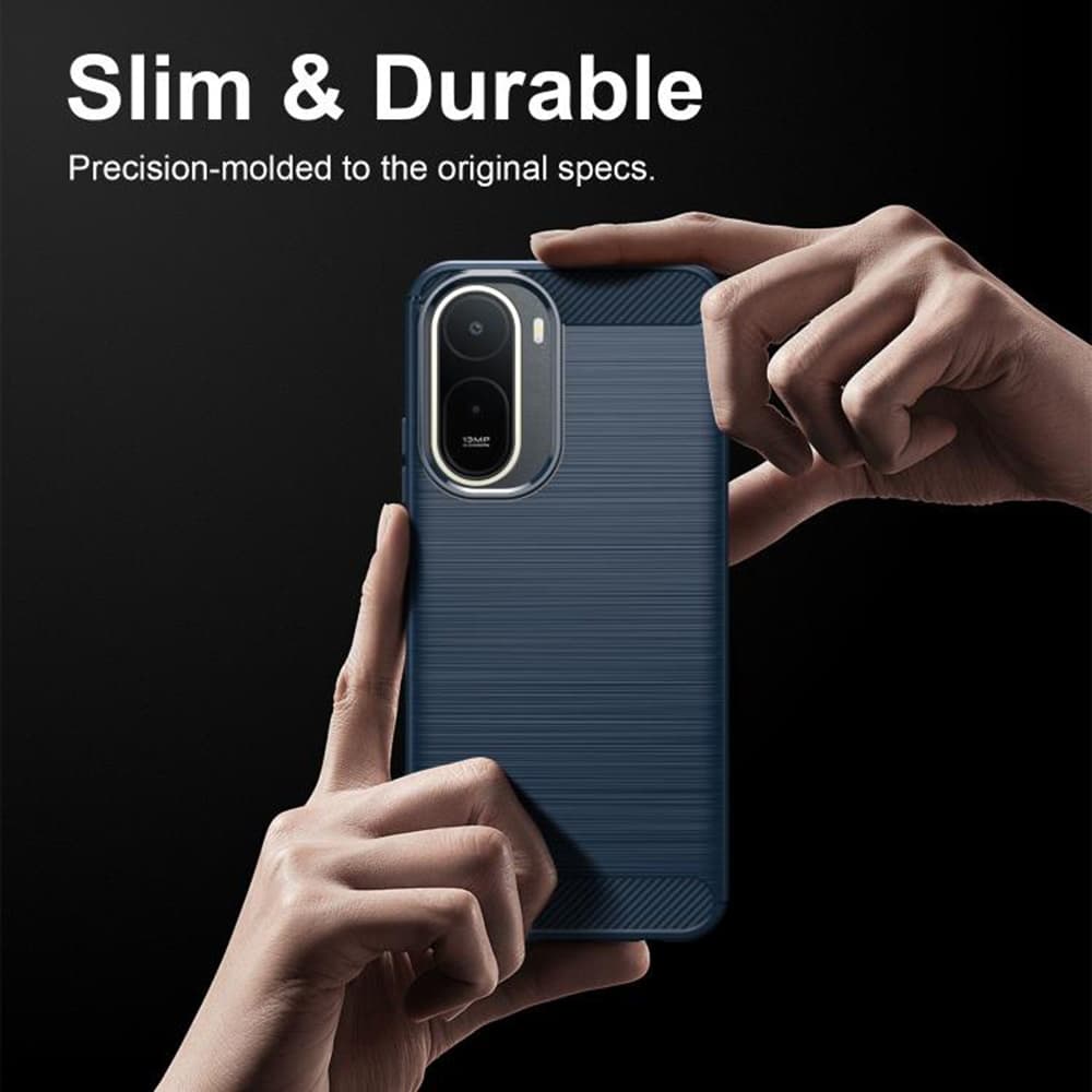 Kryt Techsuit Carbon Silicone Xiaomi Redmi A7 Pro 4G modrý - náhled 2