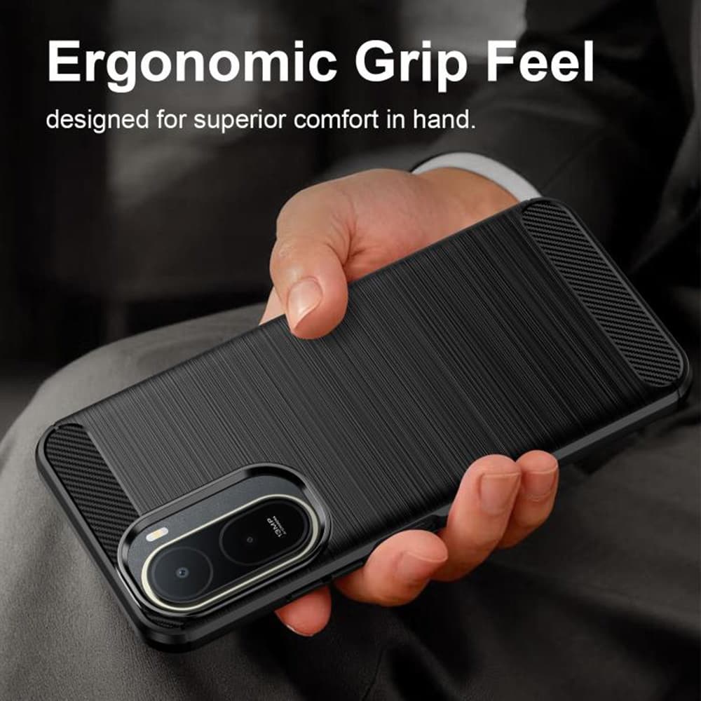 Kryt Techsuit Carbon Silicone Xiaomi Redmi A7 Pro 4G černý - náhled 2