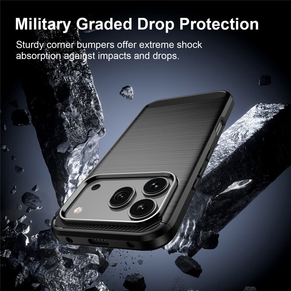 Kryt Techsuit Carbon Silicone Honor 600 a 600 Pro černý - náhled 2