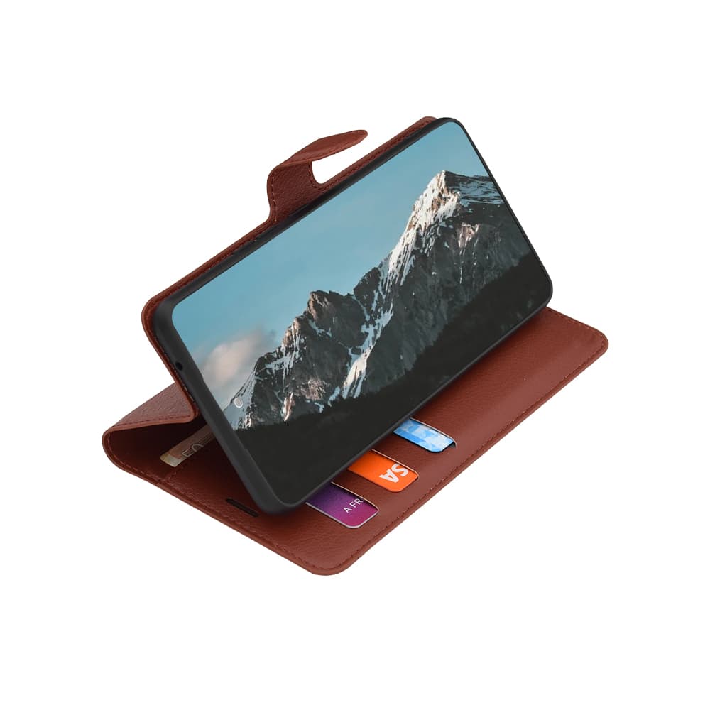 Techsuit Kožené pouzdro iPhone 12 Pro Max Hnědý - náhled 2
