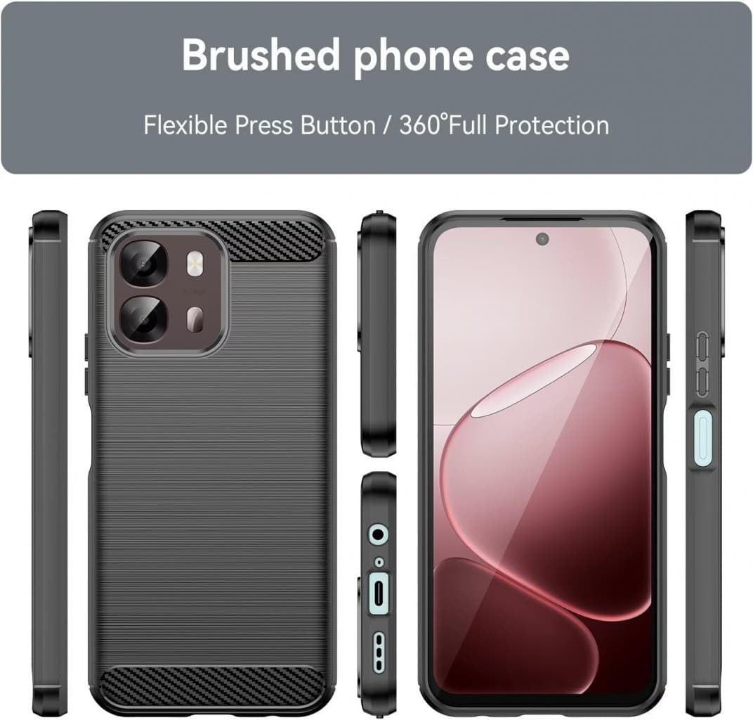 Kryt Techsuit Carbon Silicone Oppo A6 a A6x a A6k modrý - náhled 2