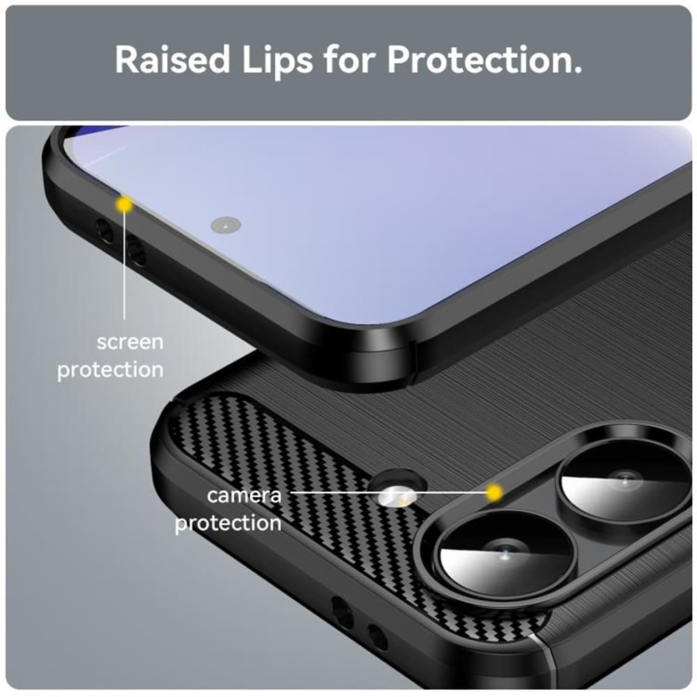 Kryt Techsuit Carbon Silicone pro Xiaomi Poco X8 Pro modrý - náhled 2