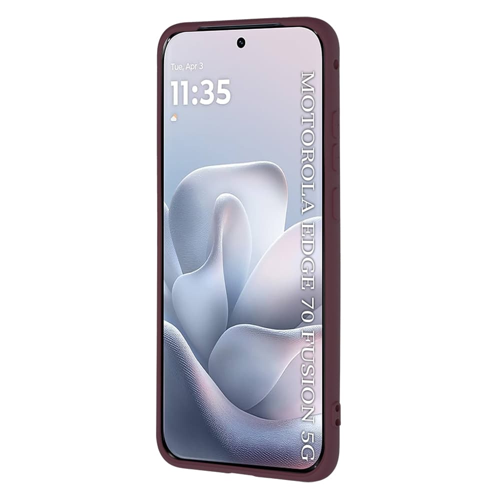 Kryt Techsuit SoftFlex Motorola Edge 70 Fusion švestkově červený - náhled 2