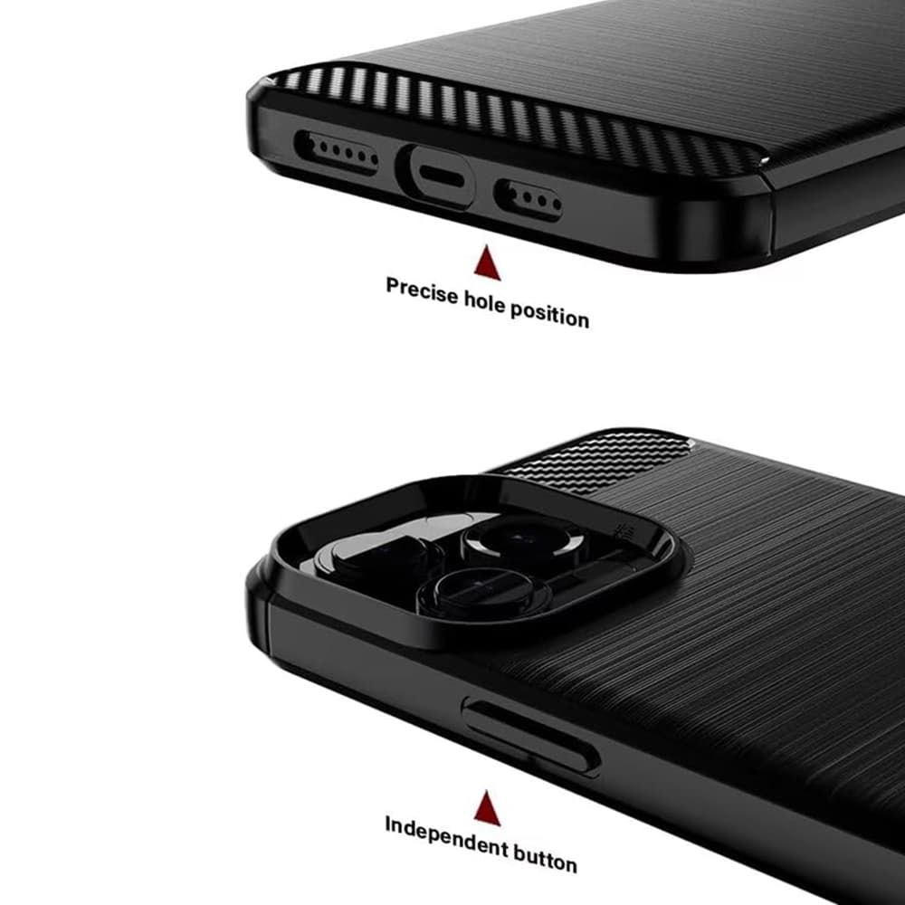 Kryt Techsuit Carbon Silicone pro Sony Xperia 1 VIII černý - náhled 2