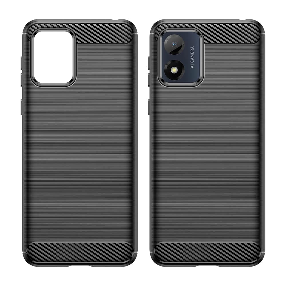 Techsuit Karbon Silikon Motorola Moto E13 Černý - náhled 2