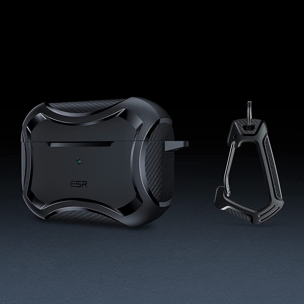 ESR Cyber Armor Odolné pouzdro HaloLock Apple AirPods Pro 1 2 Černá - náhled 2