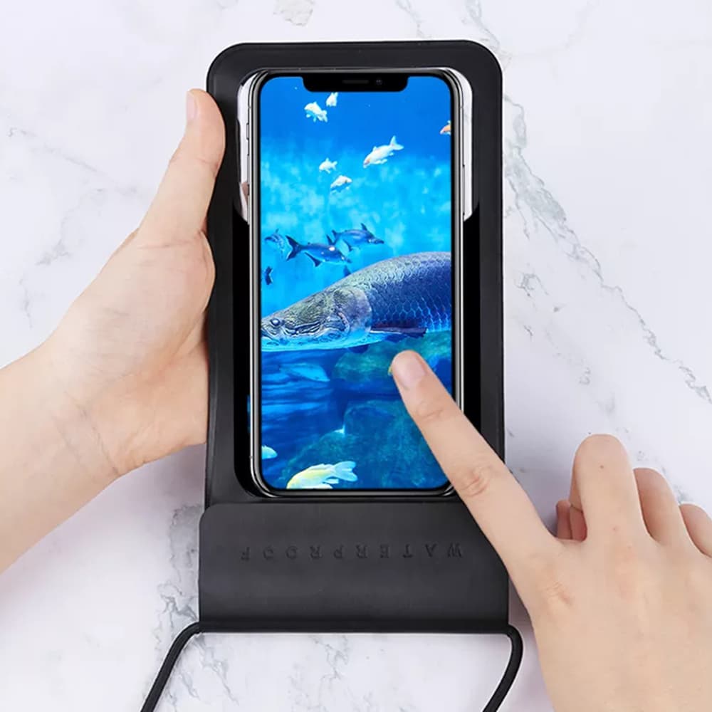 Techsuit Vodotěsné pouzdro TWC1 6.8" IPX8 30m Azurová - náhled 2