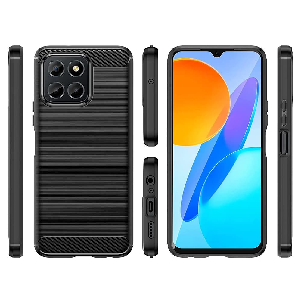 Techsuit Karbon Silikon Honor X6 X8 5G 70 Lite Černý - náhled 2