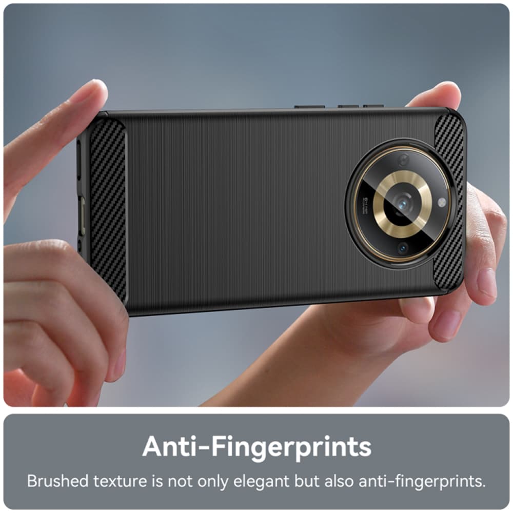 Techsuit Karbon Silikon Realme 11 Černý - náhled 2