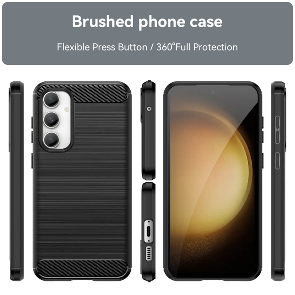 Techsuit Karbon Silikon Samsung Galaxy S23 FE Černá - náhled 2