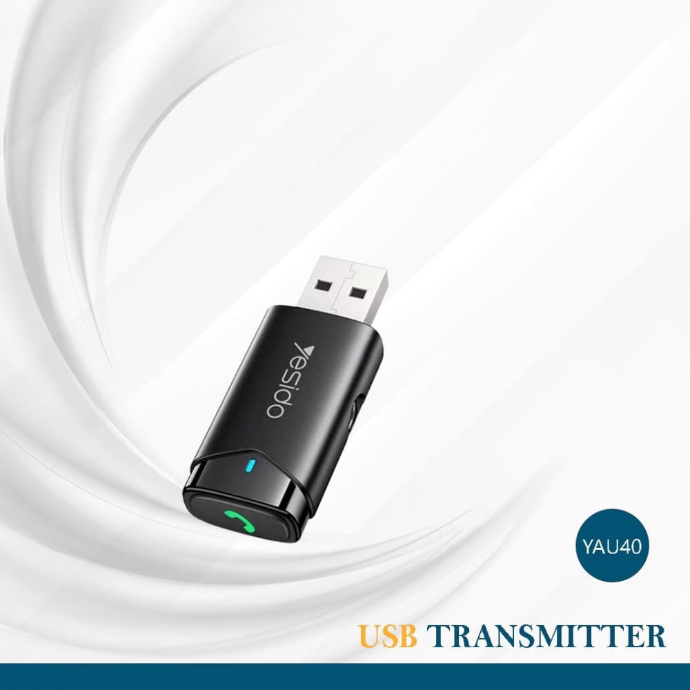 Yesido YAU40 Bezdrátový Aux přijímač Handsfree HD zvuk Black - náhled 2