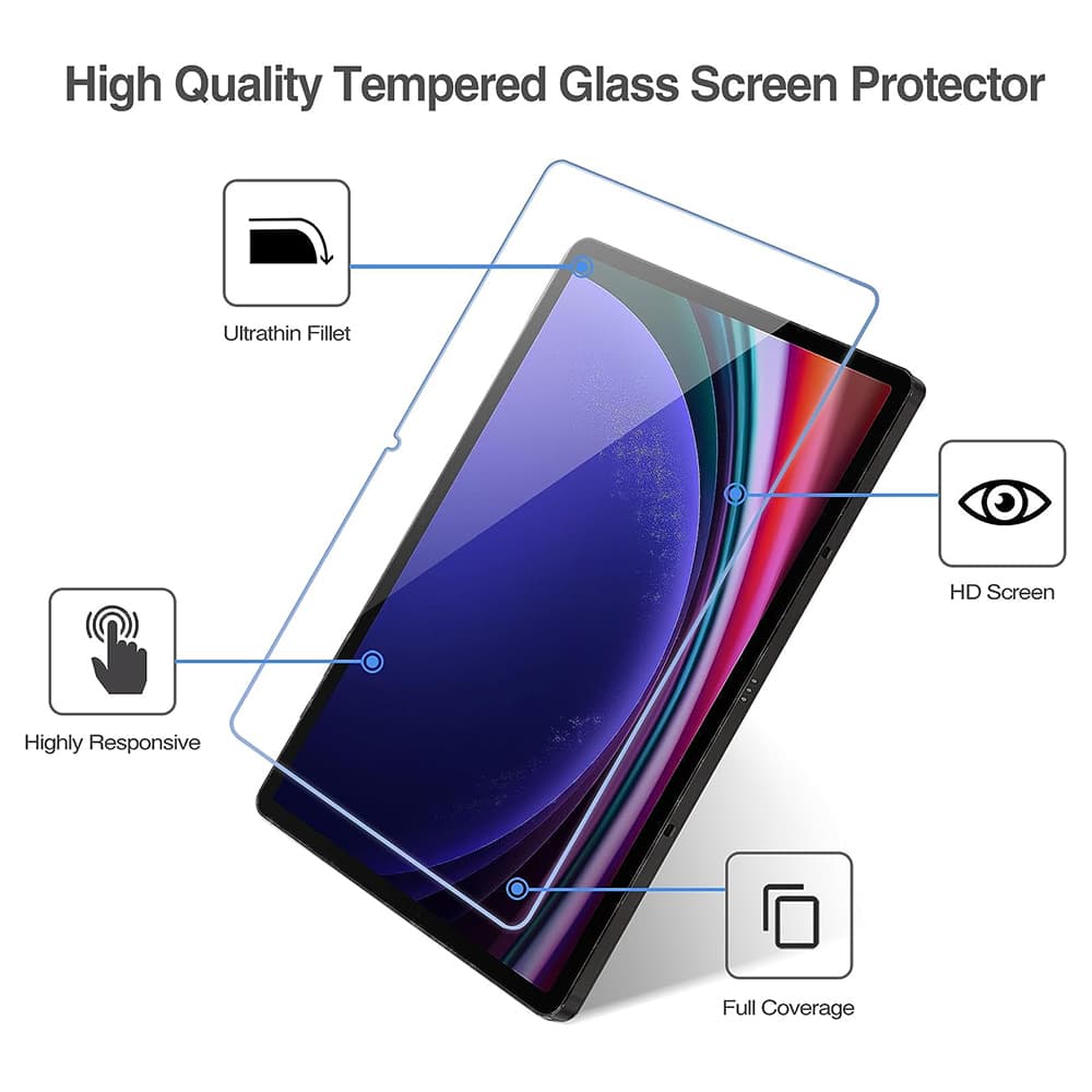 Lito 2.5D Klasické Sklo Samsung Galaxy Tab S9 Plus Průhledné - náhled 2