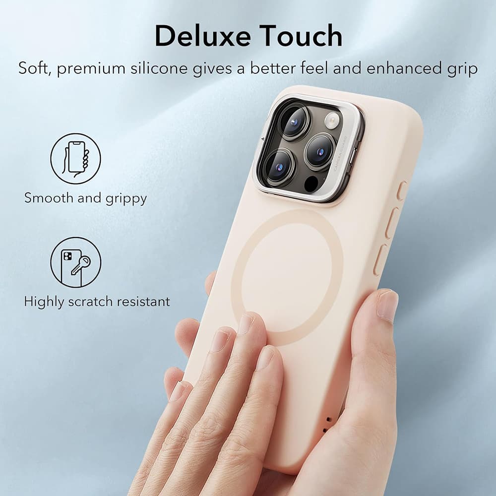 ESR Obláčkově měkký HaloLock Kickstand iPhone 15 Pro Světle hnědá - náhled 2
