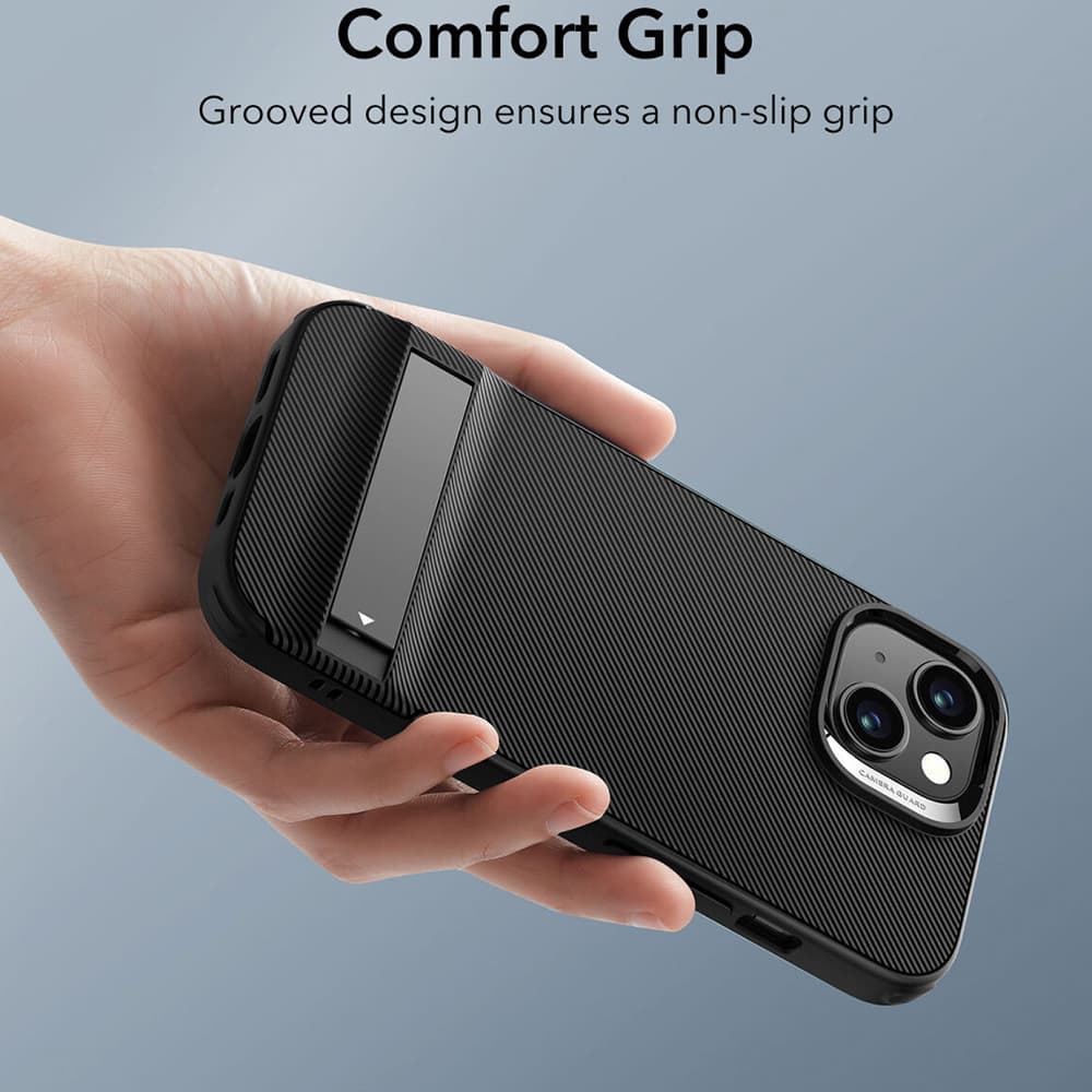 ESR Air Shield Boost Kickstand iPhone 15 Plus Průsvitný Černý - náhled 2