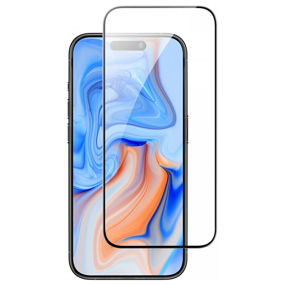 Tvrzené sklo ESR pro iPhone 15 s černým okrajem - náhled 2