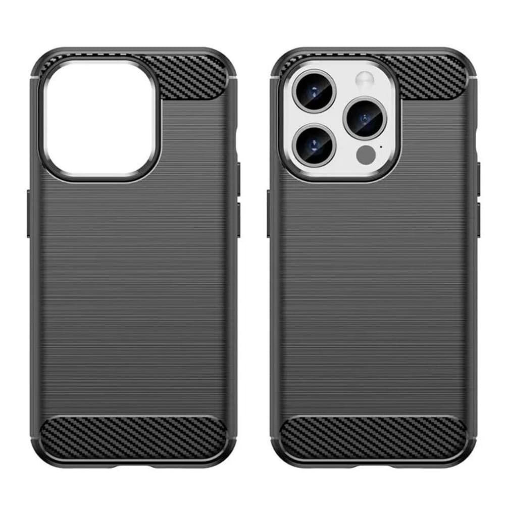 Techsuit Karbonový Silikon iPhone 15 Pro Černý - náhled 2