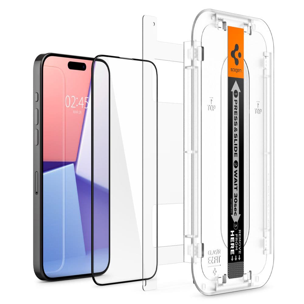 Spigen Glas.tR EZ-FIT iPhone 15 Pro Max Černá - náhled 2